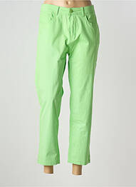 Jeans coupe slim stretch taille normale vert QUATRE VINGT JOURS femme