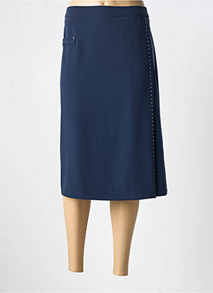 Jupe mi-longue coupe droite bleu DIANE LAURY femme