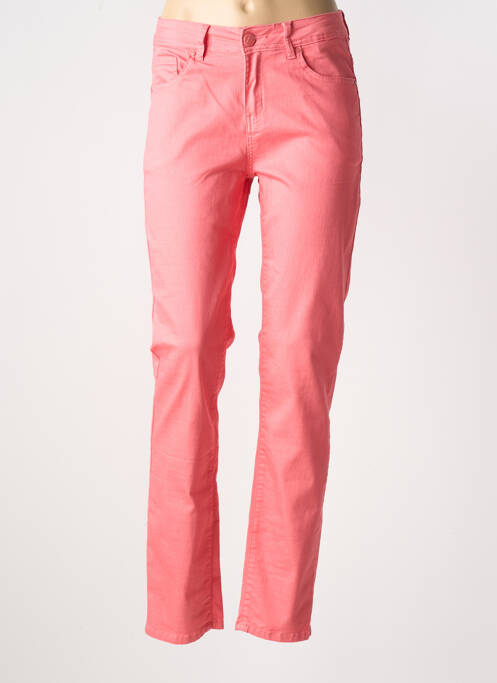 Jeans coupe slim stretch taille normale rose QUATRE VINGT JOURS femme