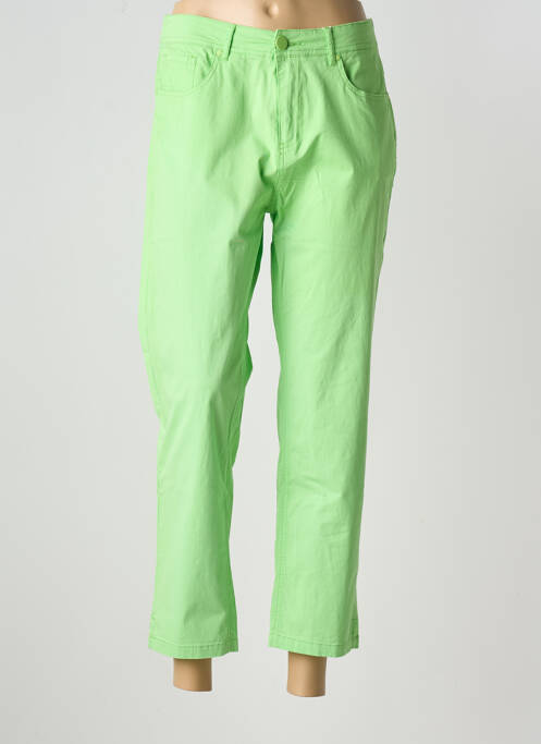 Jeans coupe slim vert QUATRE VINGT JOURS pour femme