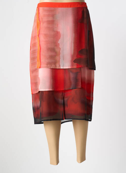 Jupe mi-longue orange JEAN DELFIN pour femme