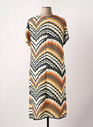 Robe mi-longue manches courtes manches courtes beige MERI & ESCA femme