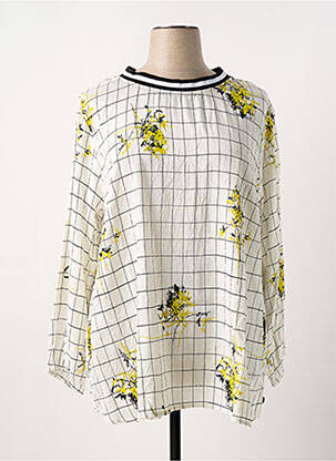 Blouse col rond manches longues jaune ADIA femme