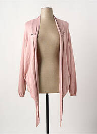 Gilet manches longues stretch rose ADIA femme