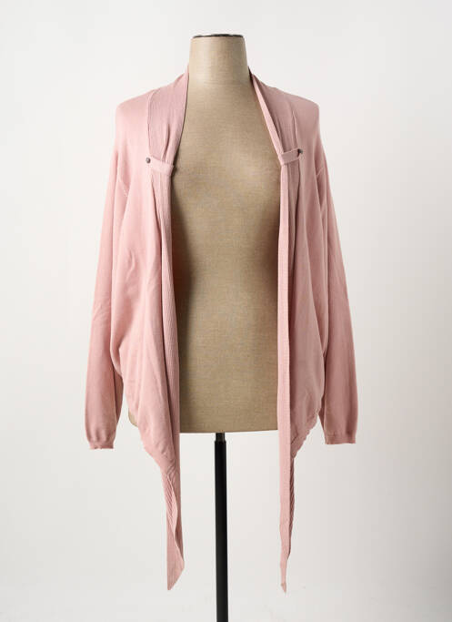 Gilet manches longues rose ADIA pour femme