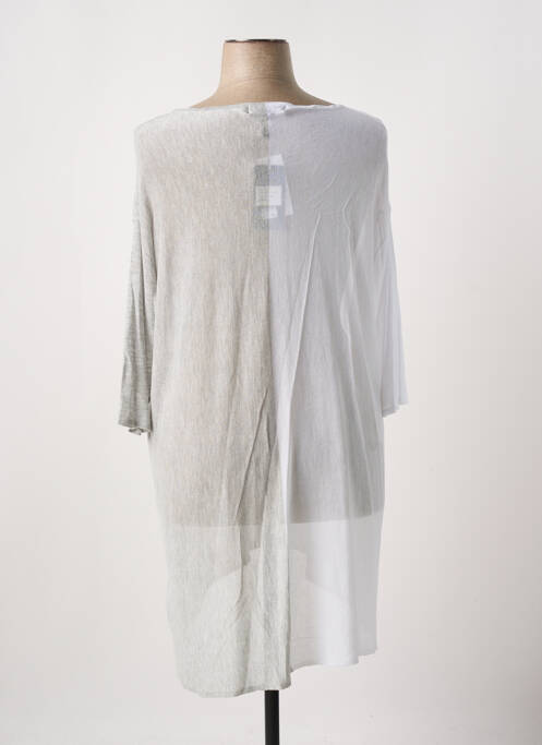 Pull tunique gris JELLA pour femme