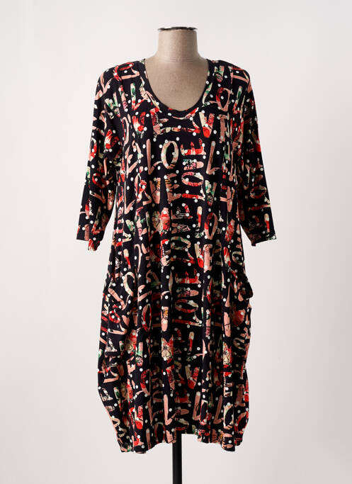 Robe mi-longue noir OLIVER JUNG pour femme