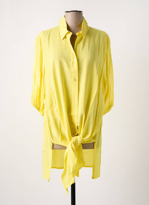 Tunique manches longues jaune SOPHIA CURVY pour femme