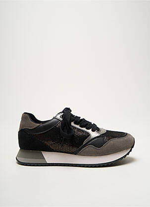 Baskets nubuck talon plat jusqu'à 3cm noir GEOX femme