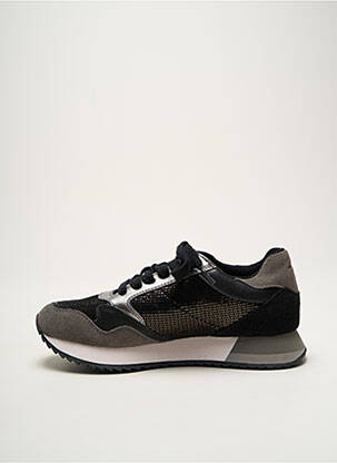 Baskets nubuck talon plat jusqu'à 3cm noir GEOX femme