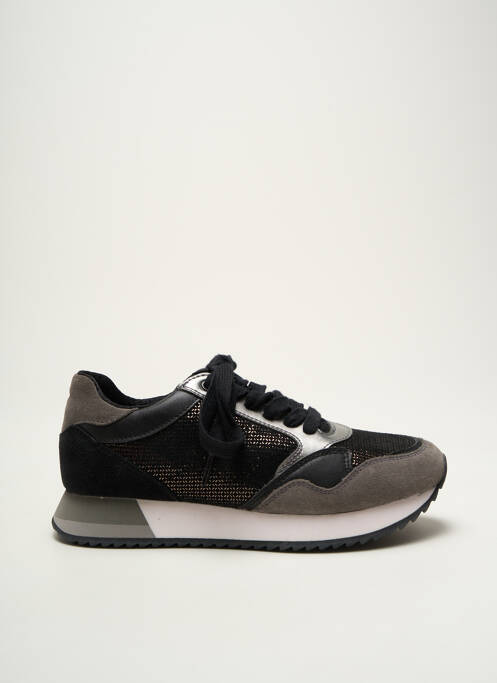 Baskets nubuck talon plat jusqu'à 3cm noir GEOX femme
