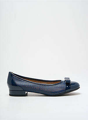 Ballerines tissage vernis talon bas bleu GEOX fille