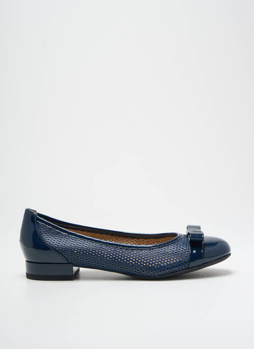 Ballerines tissage vernis talon bas bleu GEOX fille