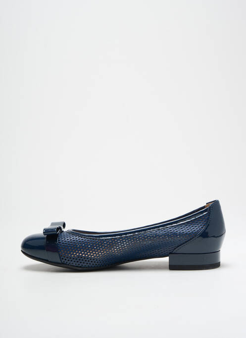 Ballerines tissage vernis talon bas bleu GEOX fille