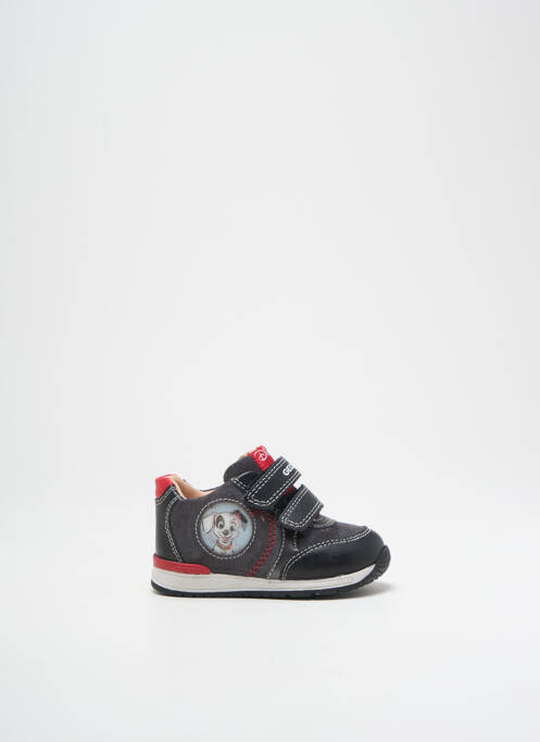 Baskets tissage satiné bout rond noir GEOX garcon