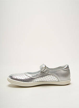 Ballerines tissage satiné bout rond argent GBB fille
