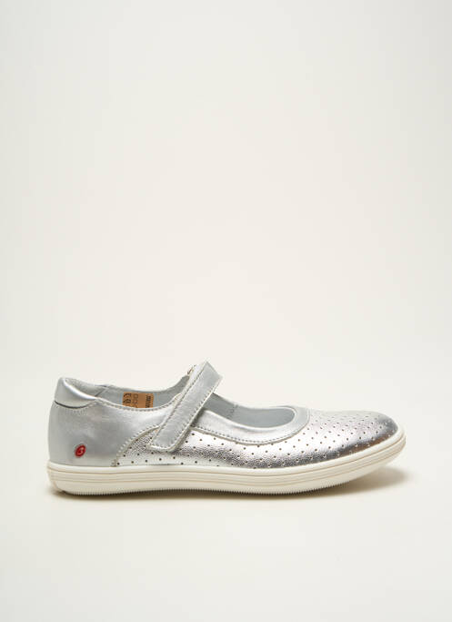 Ballerines matière lisse bout rond argent GBB fille