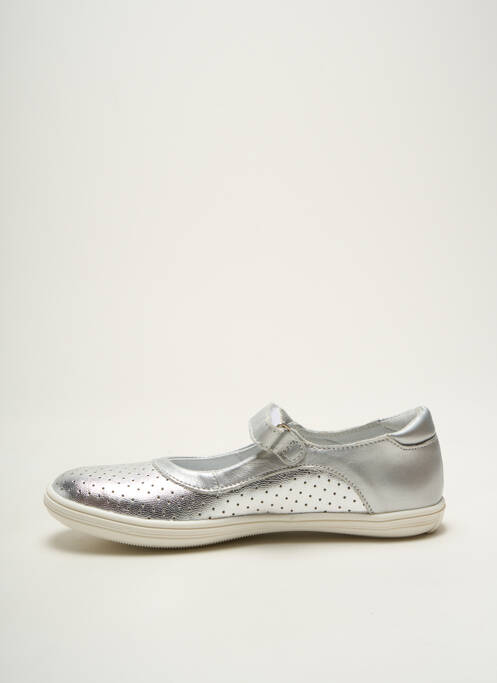 Ballerines matière lisse bout rond argent GBB fille