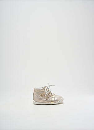 Bottillons nubuck bout rond or GBB fille