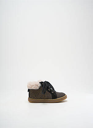 Baskets impression bout rond noir GBB fille