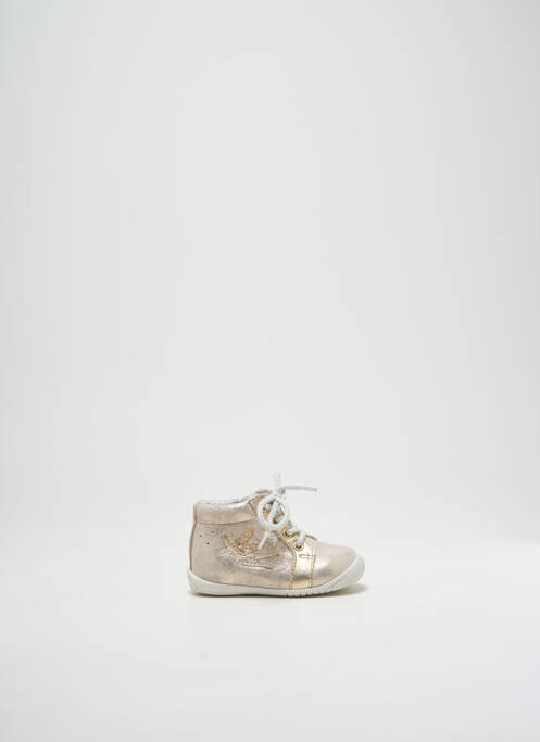 Bottillons nubuck bout rond or GBB fille