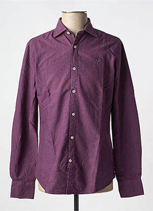 Chemise manches longues manches longues violet CARNET DE VOL homme