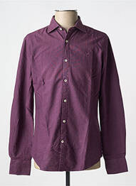Chemise manches longues manches longues violet CARNET DE VOL homme