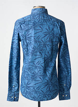 Chemise manches longues manches longues bleu CARNET DE VOL homme