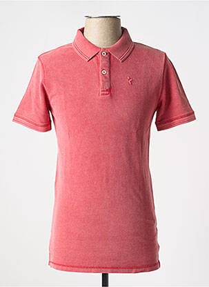 Polo stretch manches courtes rouge CARNET DE VOL homme