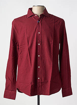Chemise manches longues manches longues rouge CARNET DE VOL homme