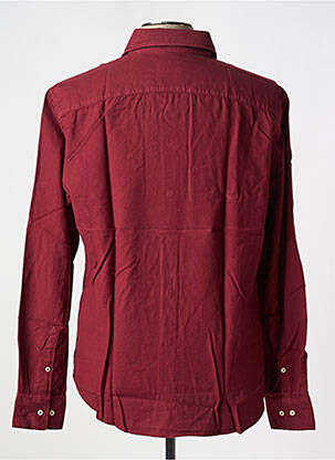 Chemise manches longues manches longues rouge CARNET DE VOL homme