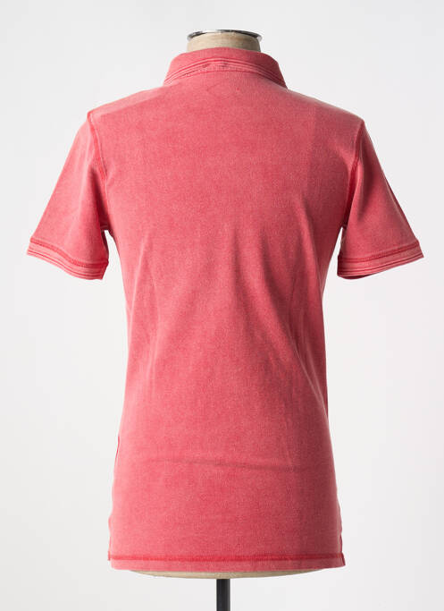 Polo stretch manches courtes rouge CARNET DE VOL homme