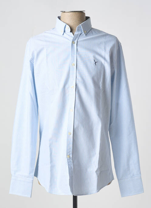 Chemise manches longues bleu CARNET DE VOL pour homme