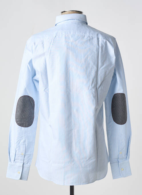 Chemise manches longues bleu CARNET DE VOL pour homme