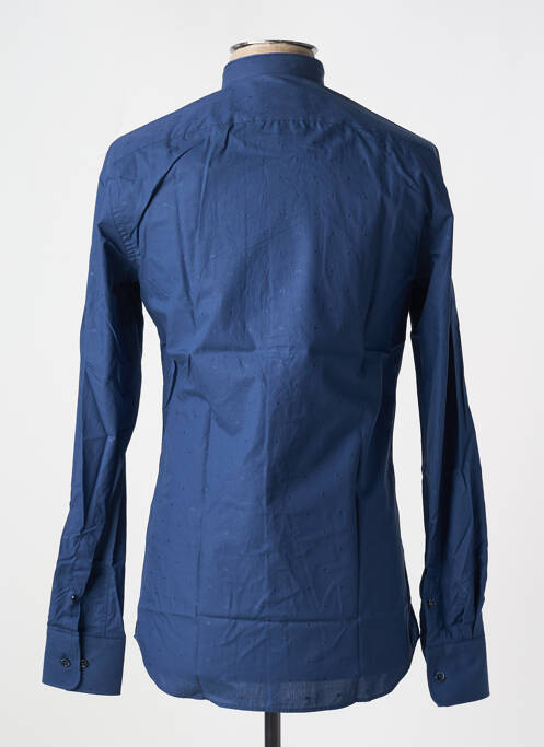 Chemise manches longues bleu CARNET DE VOL pour homme