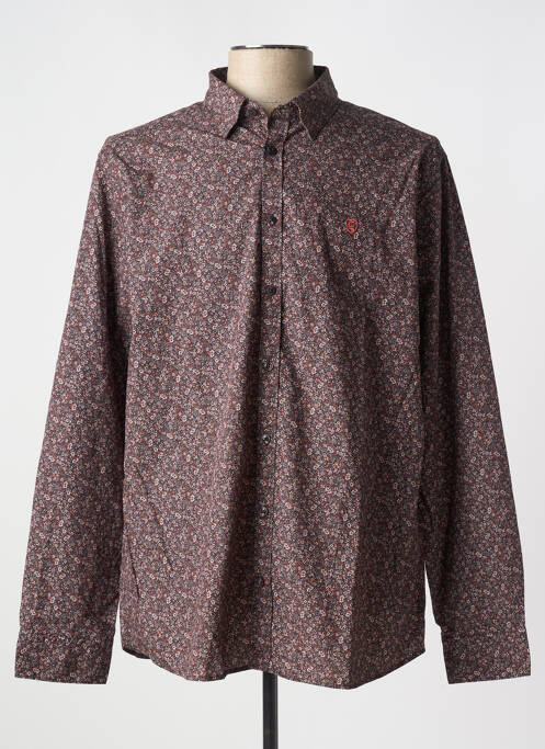 Chemise manches longues marron CAMBRIDGE pour homme