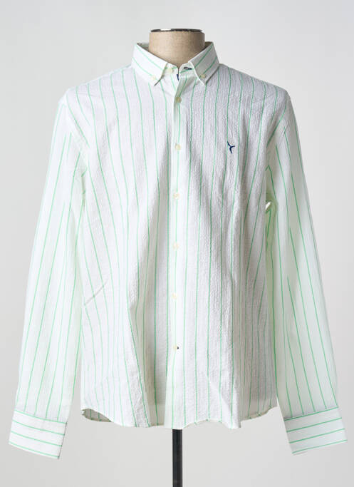 Chemise manches longues vert CARNET DE VOL pour homme