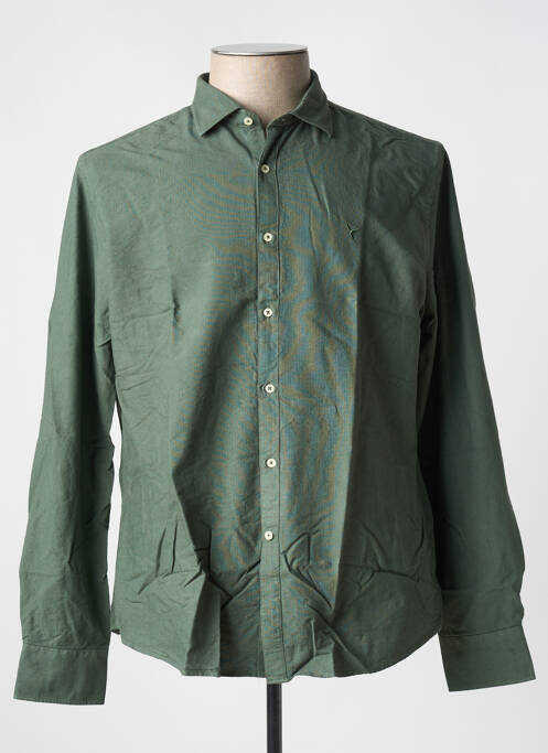 Chemise manches longues vert CARNET DE VOL pour homme