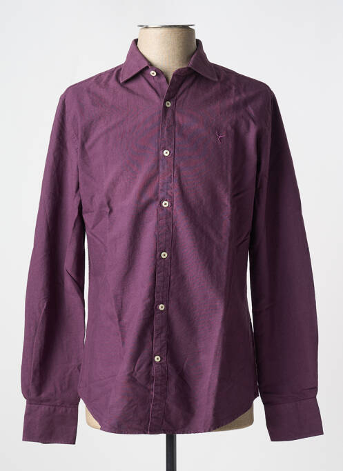 Chemise manches longues violet CARNET DE VOL pour homme