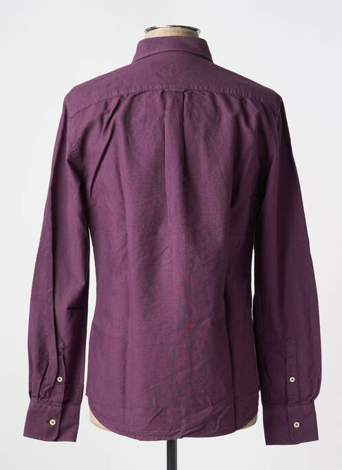Chemise manches longues violet CARNET DE VOL pour homme