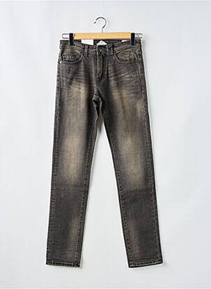 Jeans coupe droite stretch taille normale gris CARNET DE VOL homme