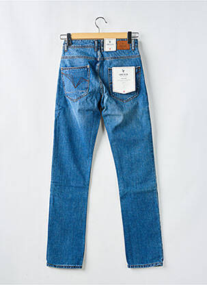 Jeans coupe slim fermeture boutonnée sur le devant taille normale bleu CARNET DE VOL homme
