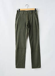 Pantalon chino poches taille normale vert CARNET DE VOL homme