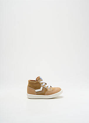 Baskets matière lisse bout rond beige GBB garçon
