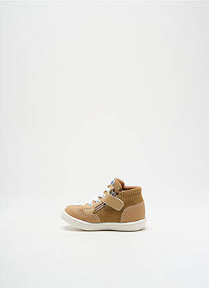 Baskets matière lisse bout rond beige GBB garçon
