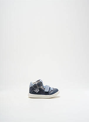 Sandales/nu pieds tissage satiné bout rond bleu GBB garçon