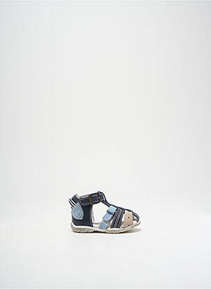Sandales/nu pieds matière lisse bout rond bleu GBB garçon