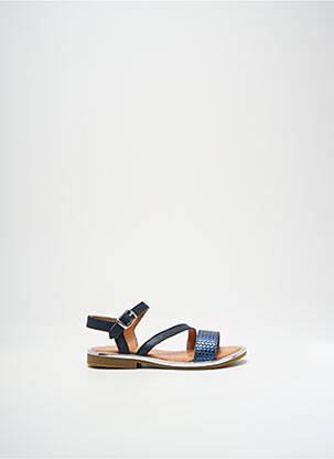 Sandales/nu pieds tissage satiné chiquet bleu GBB fille