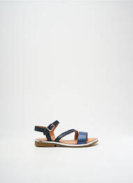 Sandales/nu pieds tissage satiné chiquet bleu GBB fille
