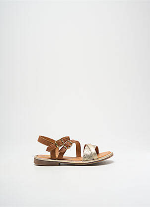 Sandales/nu pieds tissage satiné chiquet or GBB fille